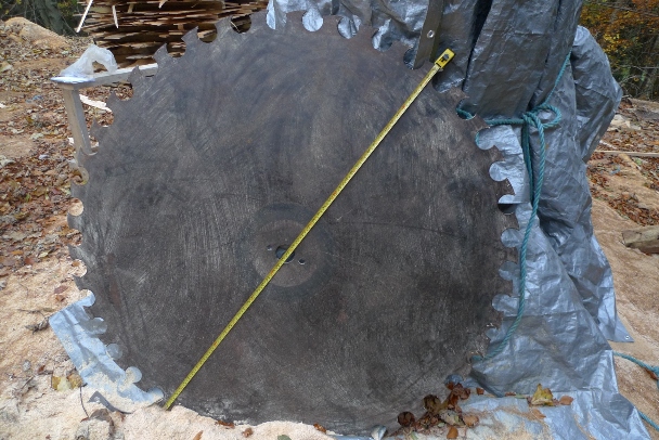 Circular saw blade at Charlie Smith's mill