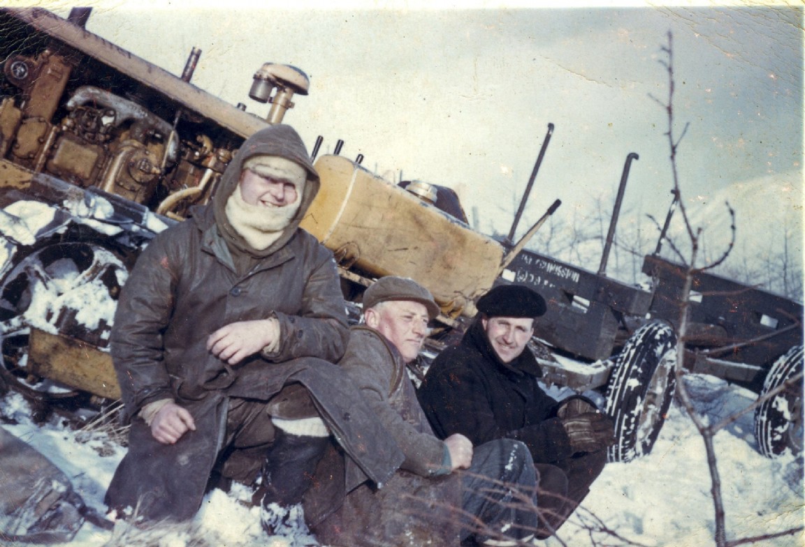 Transporting fencing material at Craig Mellan 1960
