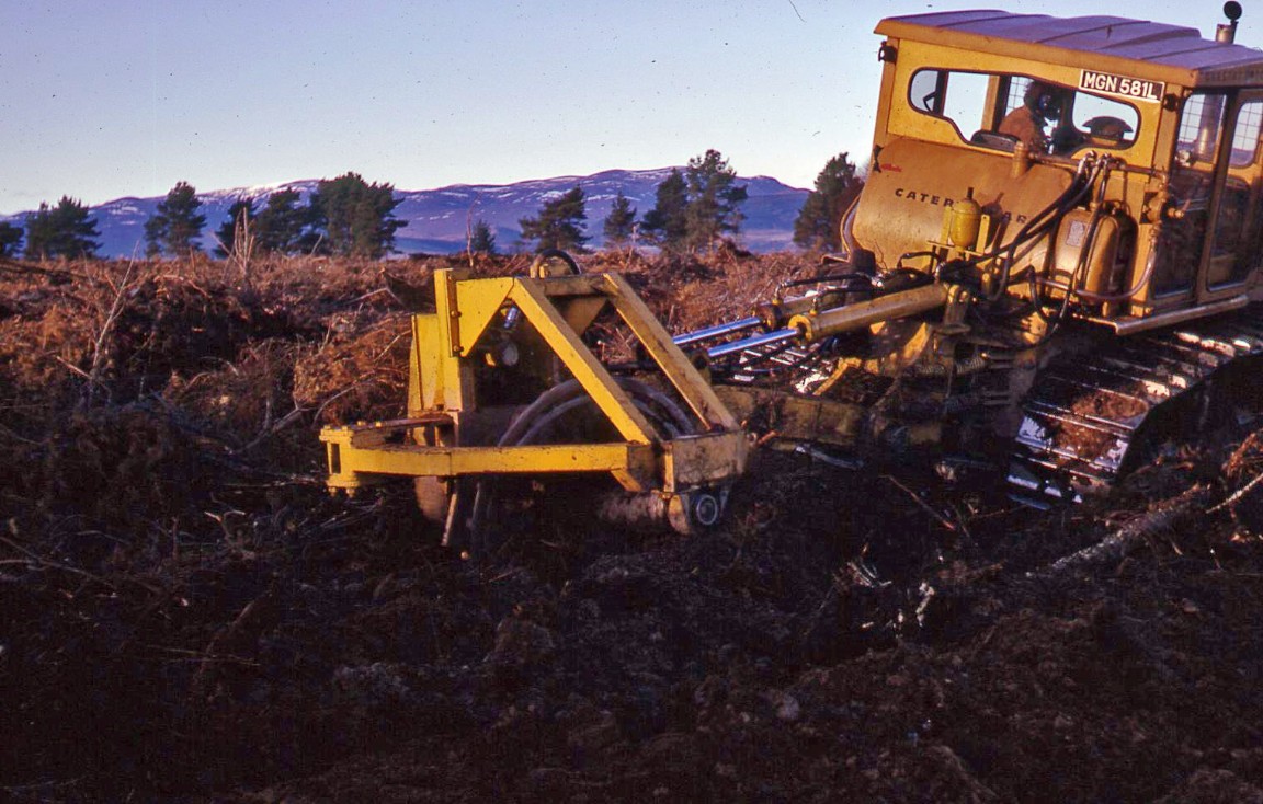 Rotary plough working behind D7 and D6