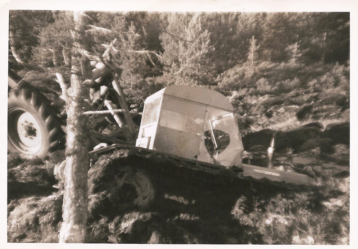 Fordson Major tracked tractor bogged at Inshriach