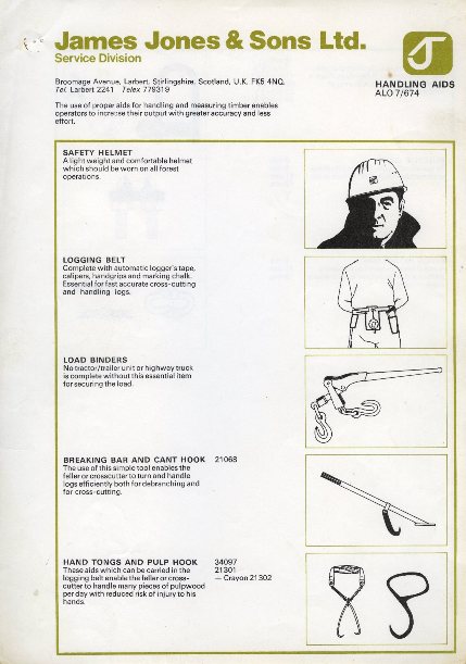 Timber handling Tools, Hooks and Chains