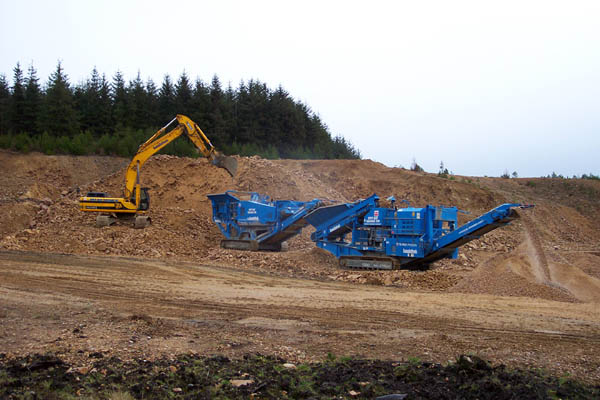 Stone Crushing in Balloch Forest quarry 