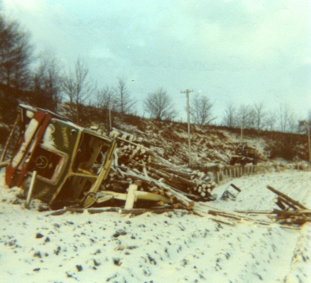 Over turned Ogilvie�s lorry north of Edderto