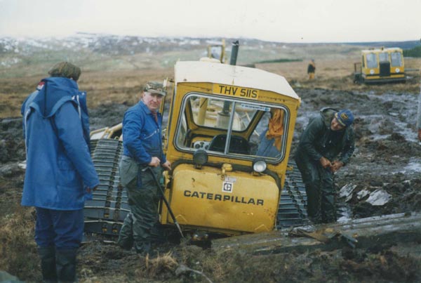 Ploughing tractors bogged at Lochans near Lairg 3