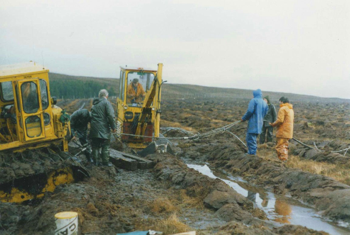Ploughing tractors bogged at Lochans near Lairg 6