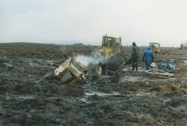 Ploughing tractors bogged at Lochans near Lairg 8