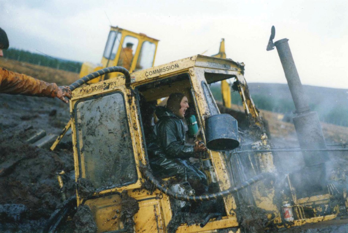 Ploughing tractors bogged at Lochans near Lairg 9a