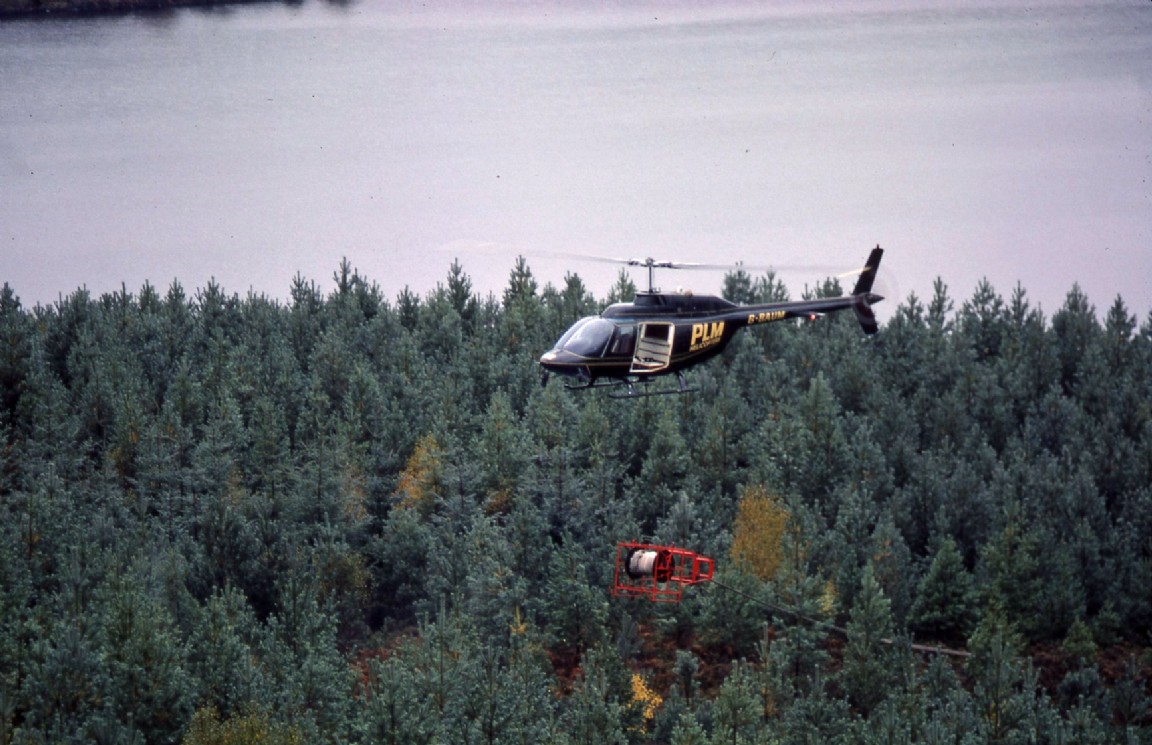 Helicopter Hose laying at Knockie, Inverness
