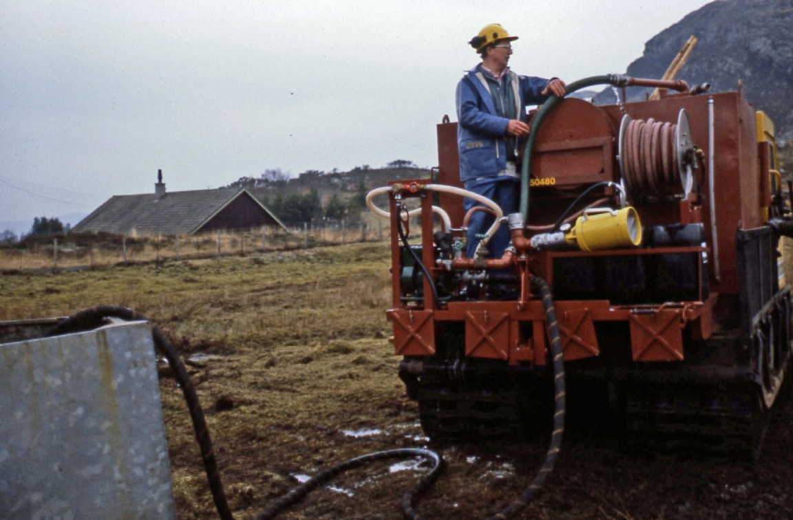 Mike Aldridge filling up the Foam Unit tank