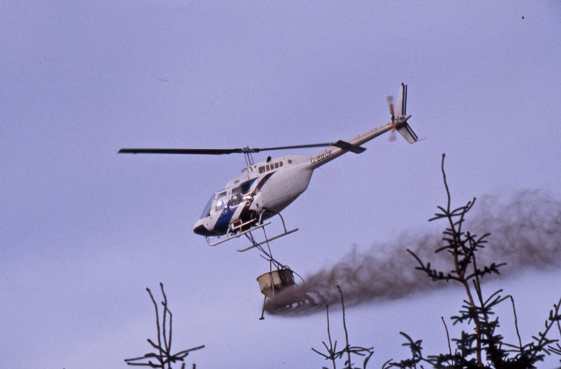 Helicopter Fertilising at Strathbraan