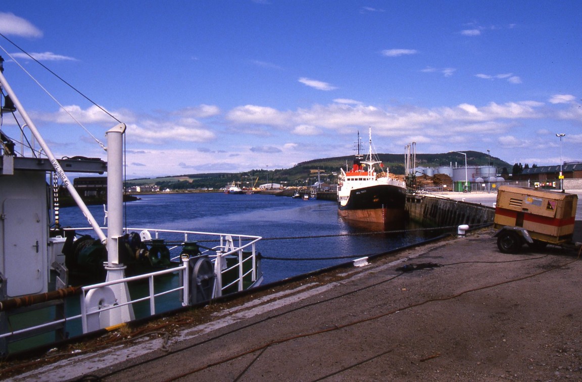 Pulp wood export from Inverness Harbour