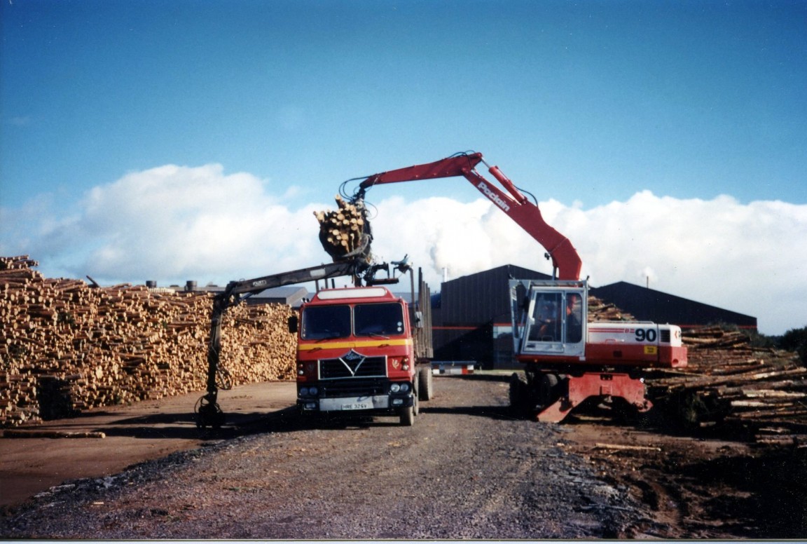 Unloading Lorry at Norboard Factory, Dalcross