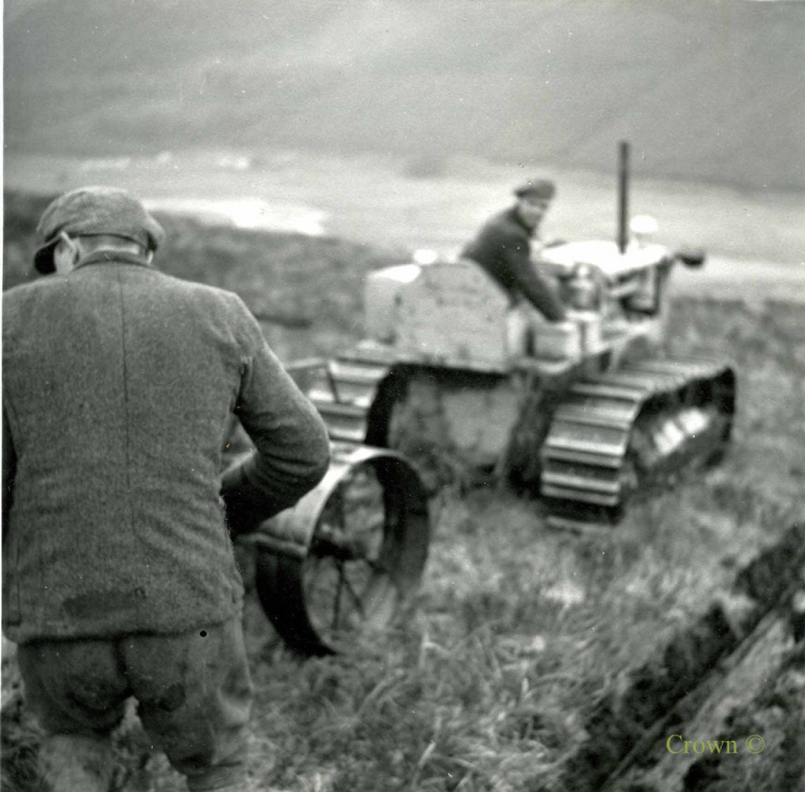D4 Tractor and Solotrac plough &mdash; Achnashella