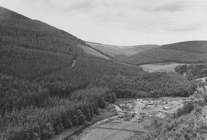 Sawmill site at Kirkney Bridge, Clashindarroch 