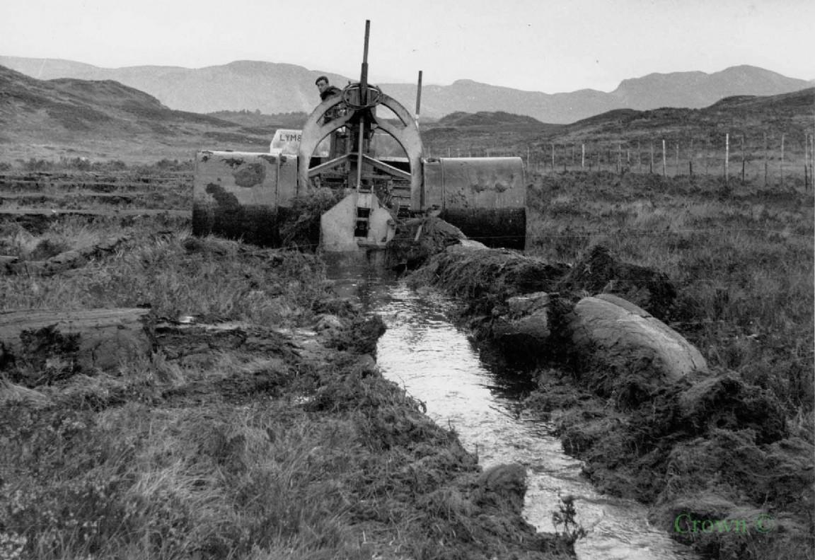 Buffalo tractor and plough at Loch Ard Forest   