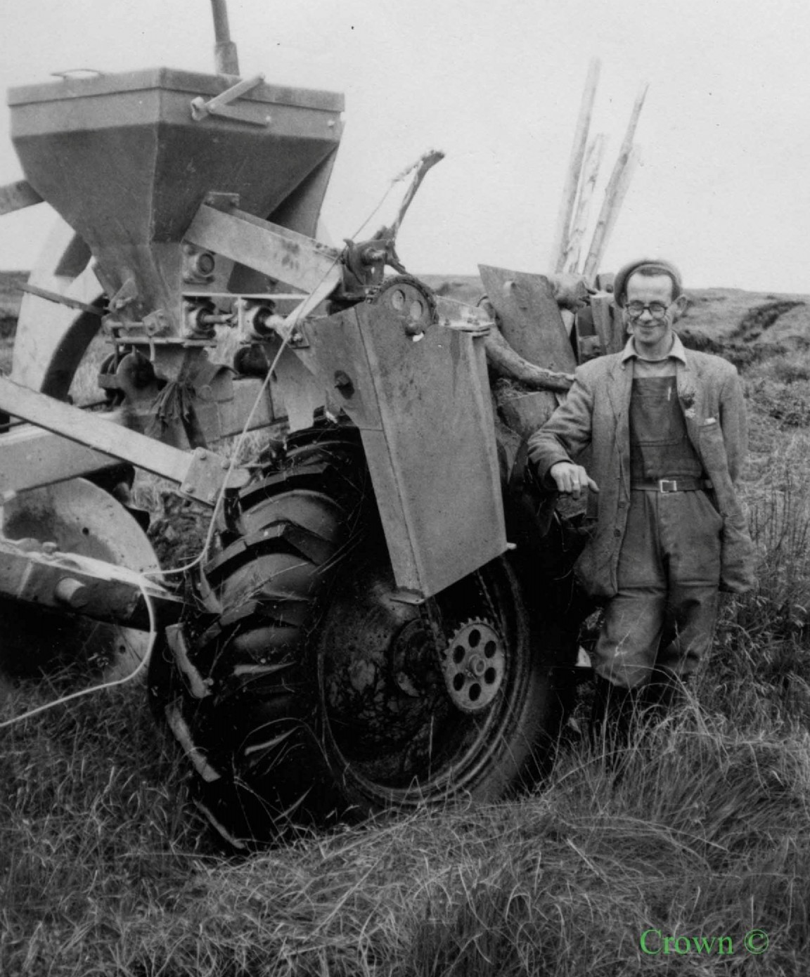 Fertiliser Hopper on Cuthbertson plough