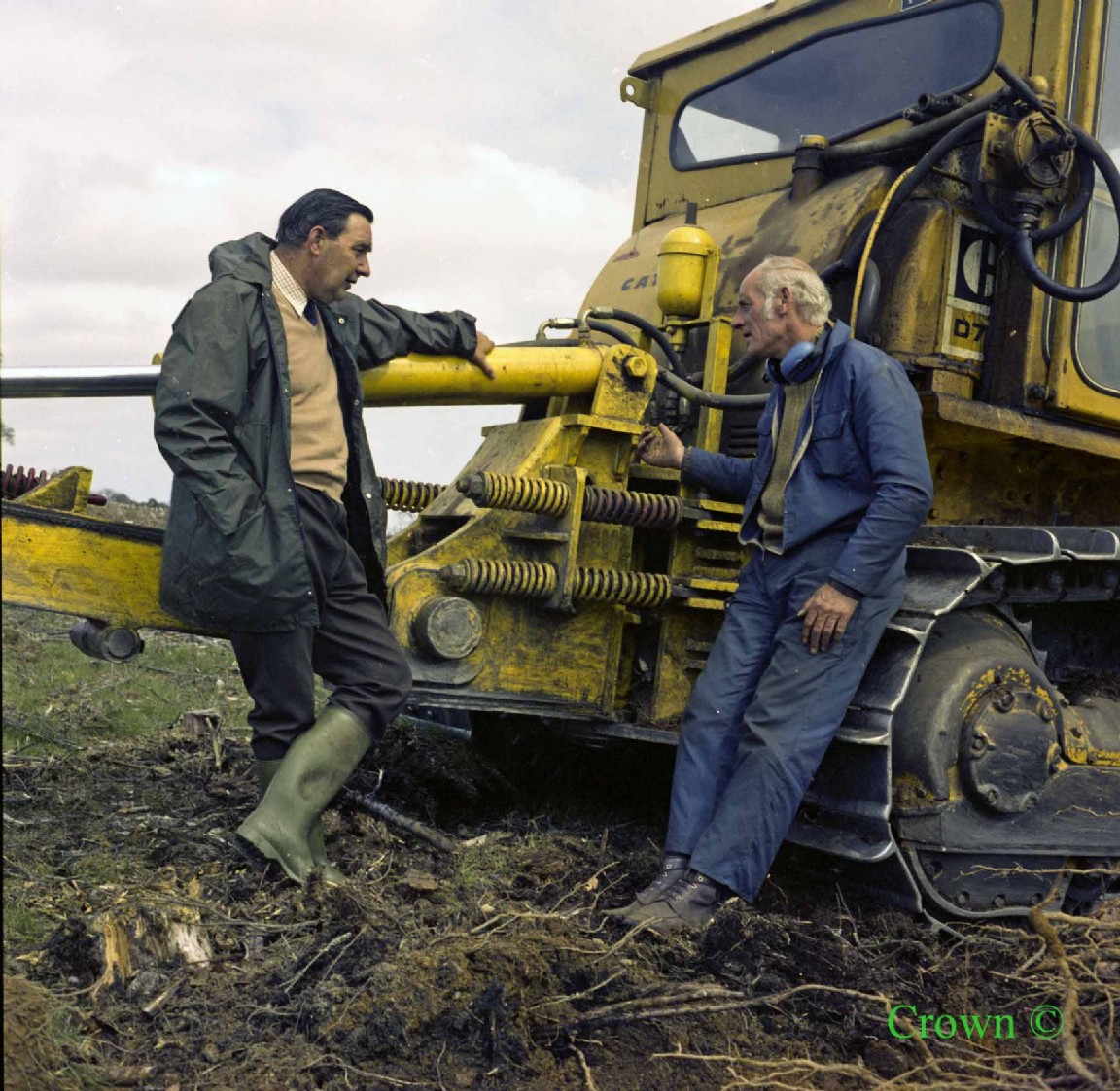 D7 ploughing felled site at Ardross Forest