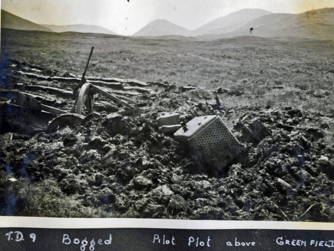 Bogged TD9 at Glengarry Forest - 1955