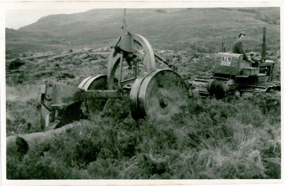 Ploughing with TD9 and Cuthbertson plough