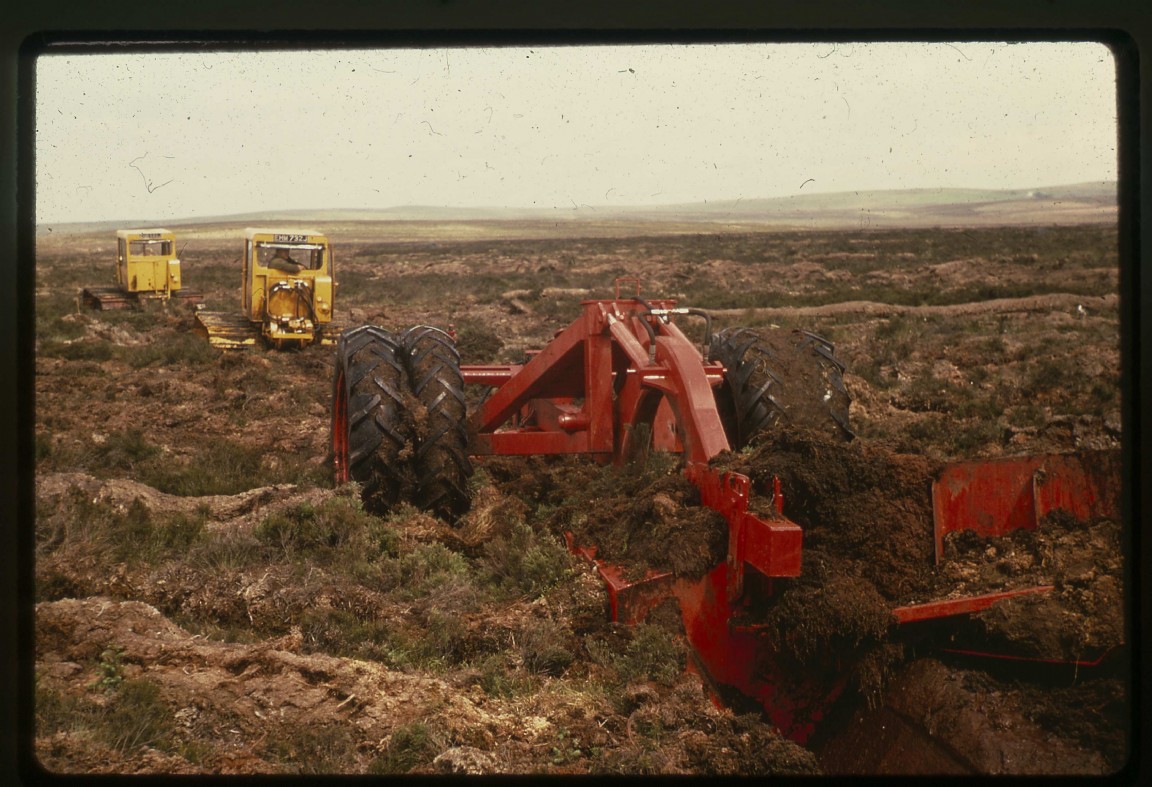 Whitelees Forest - draining with ploughs