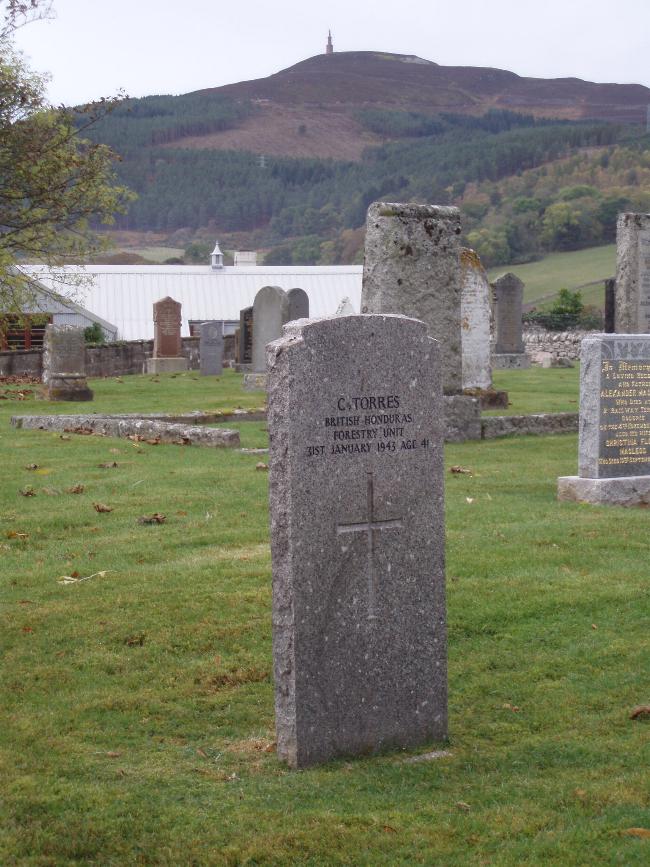 Grave of Mr Torres, Honduran Forester, Golspie.
