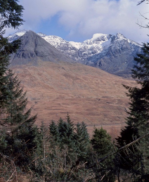 Glen Brittle Forest and overlooking hills