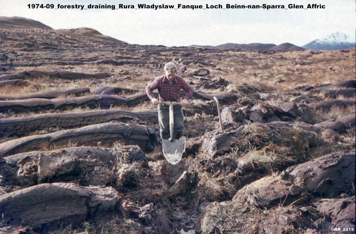 Hand draining in ploughing at Glen Affric Forest
