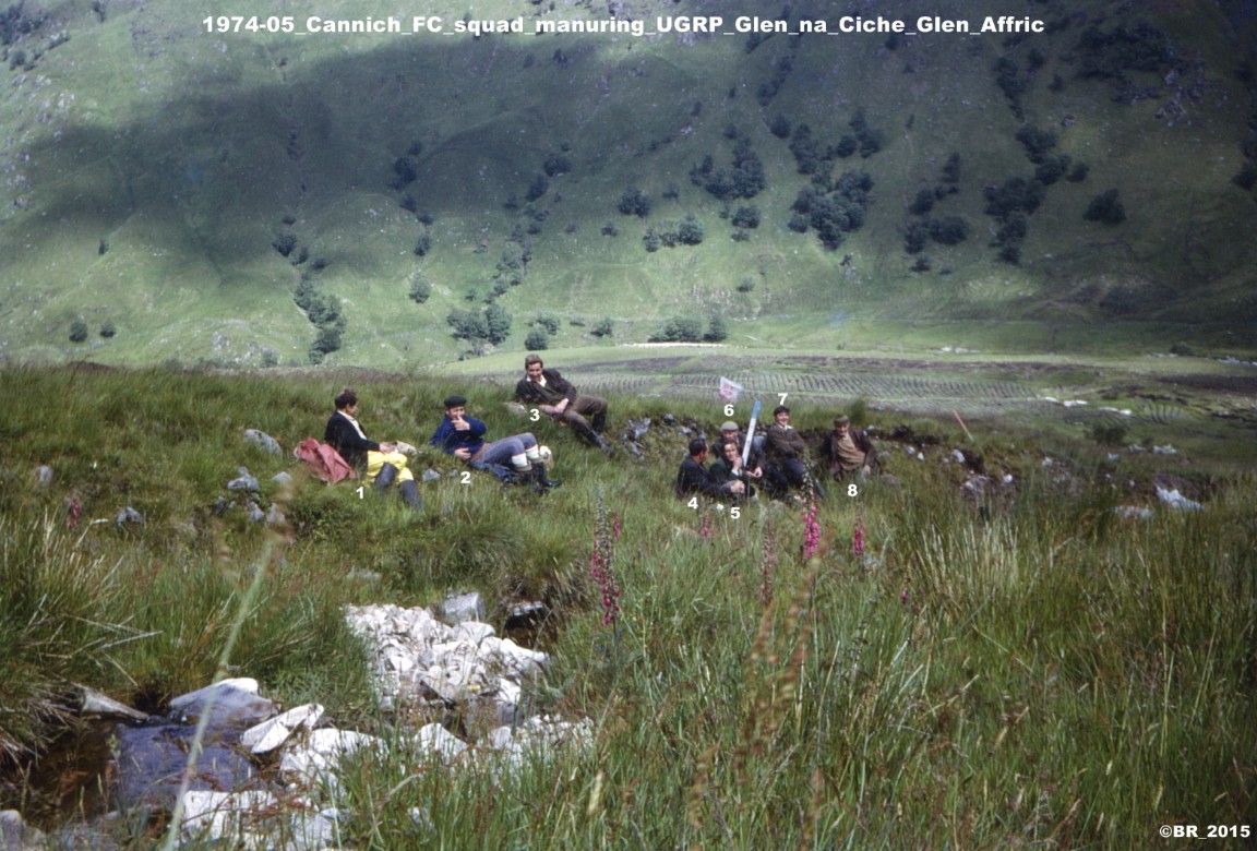 Cannich squad breaktime, Affric Forest