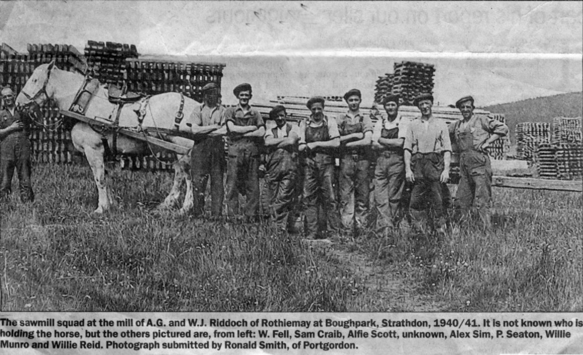 Riddoch&rsquo;s sawmill at Boughtpark, Strathdon