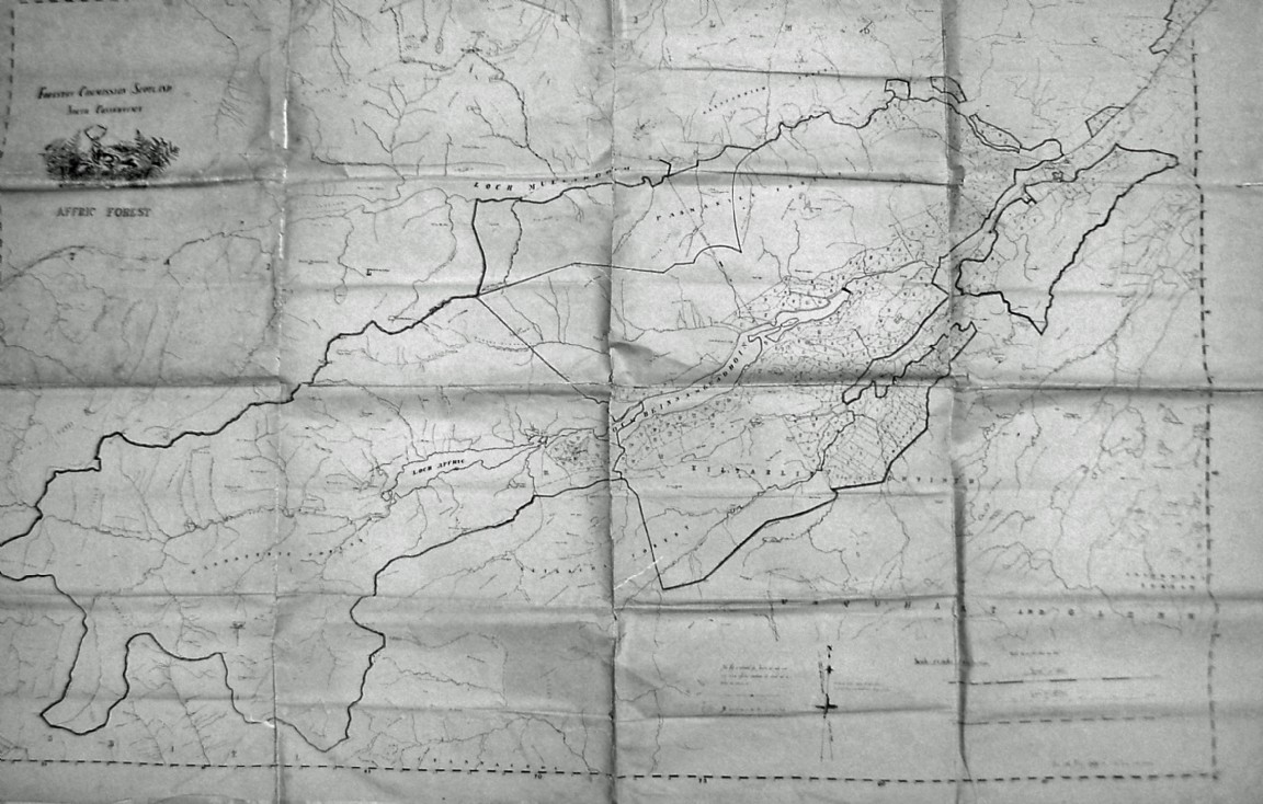Hand drawn map of Glen Affric