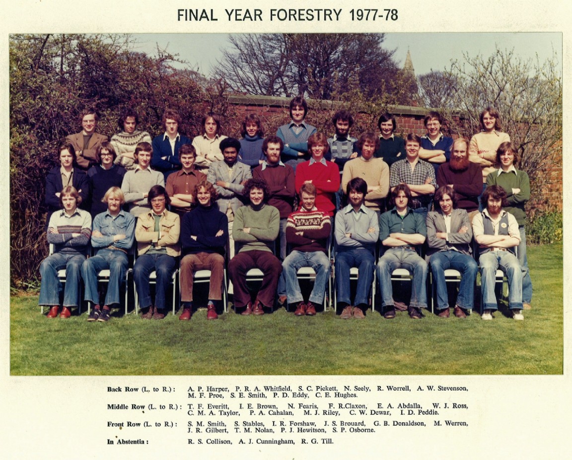 Aberdeen University Forestry students 1977-78