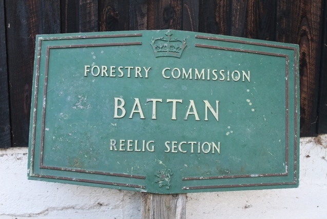 Battan Forest - metal name sign