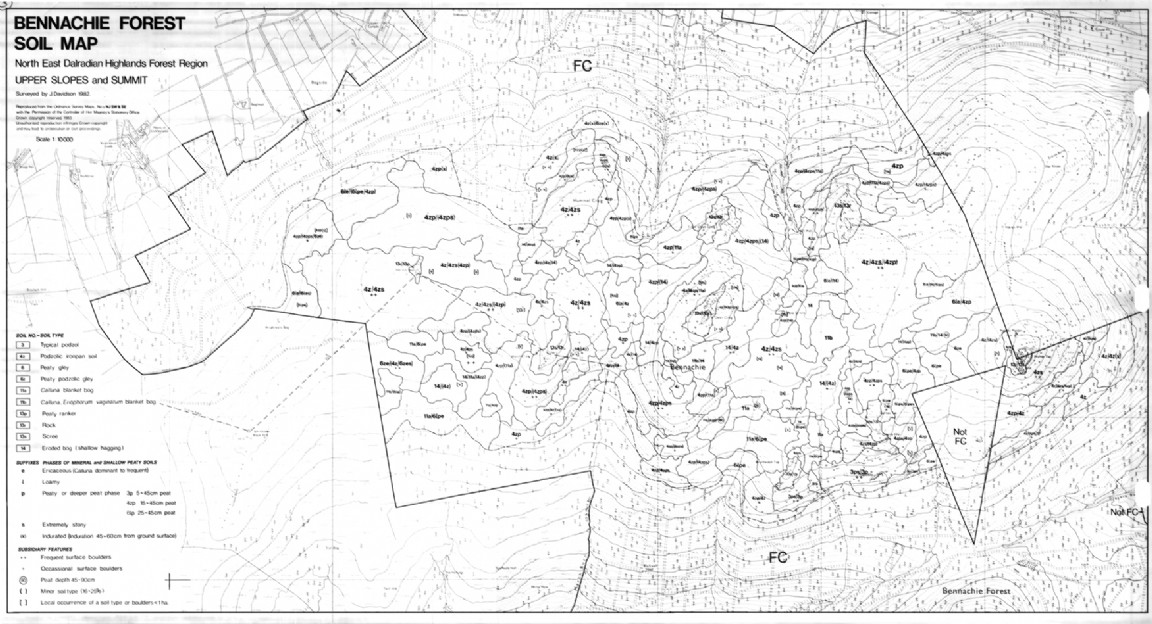 Bennachie Forest Soil Map (part)