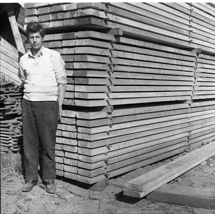 Douglas fir boards in Mosstodloch Mill