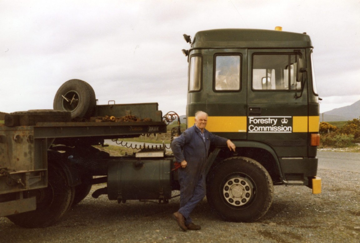 Jimmy Munro and low loader in Skye