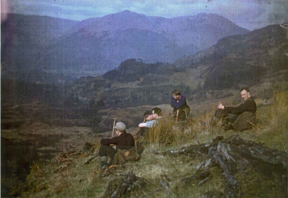 Benmore Forestry students  above Benmore Gardens
