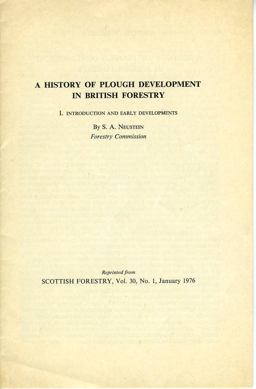 History of Plough Development in British Forestry