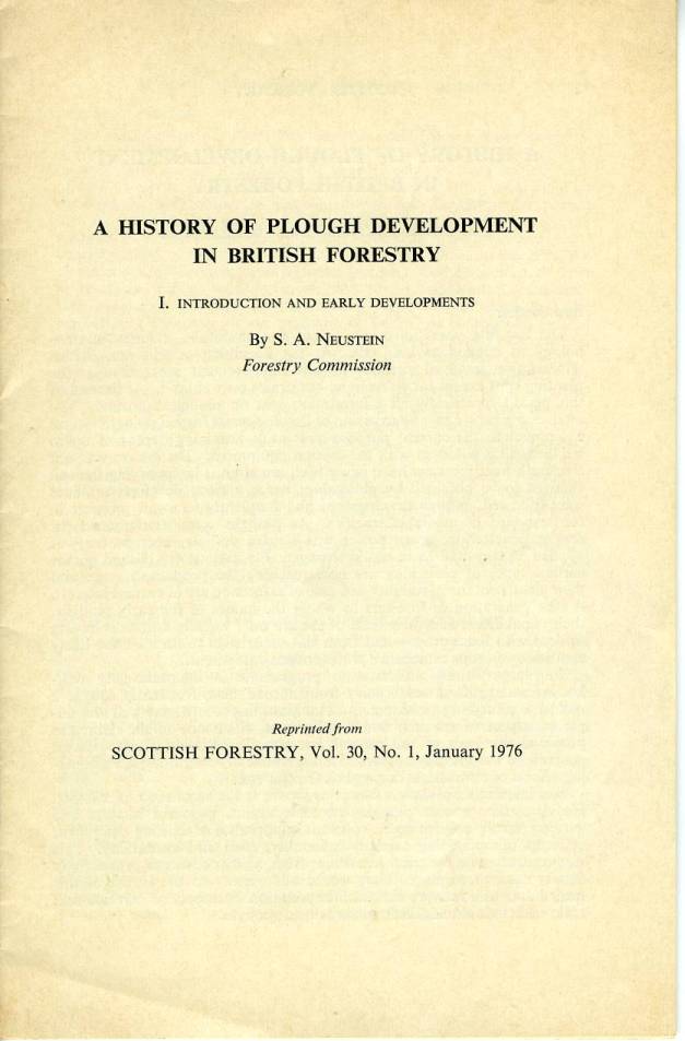  History of Plough Development in British Forestry - 1