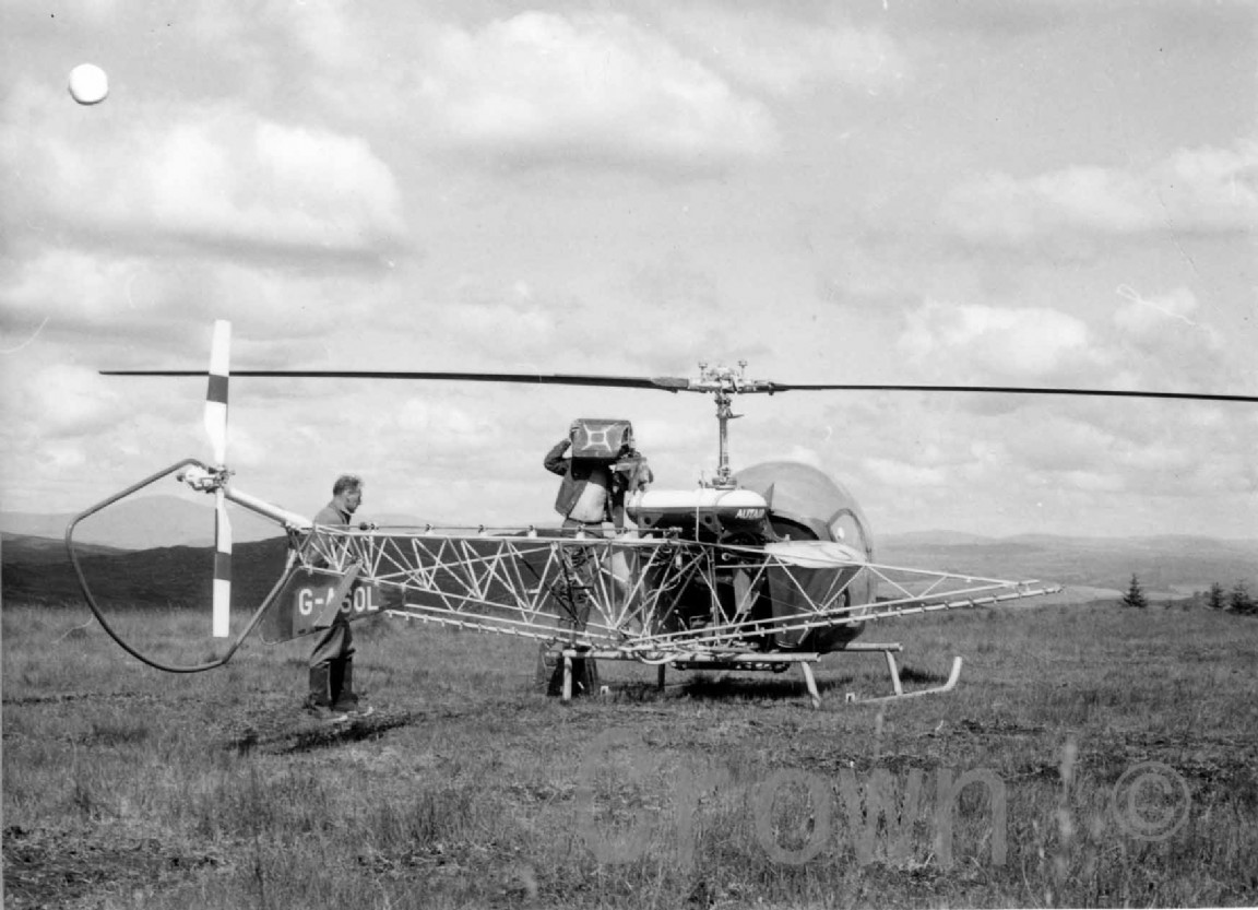 Spraying Heather by Helicopter, Bennan Forest