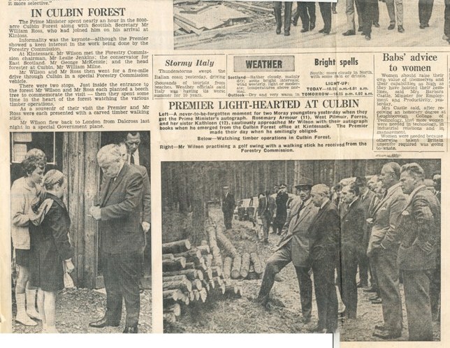 Harold Wilson visit to Culbin Forest