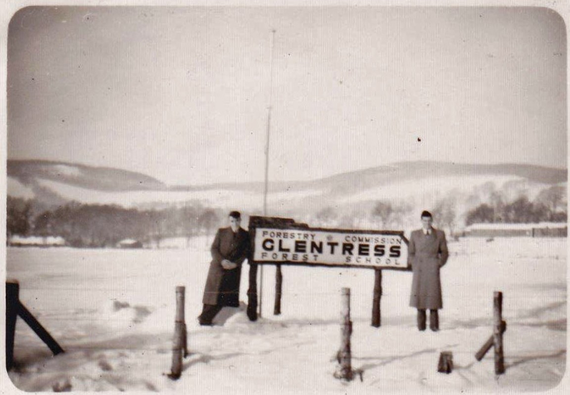 Students at Entrance to Glentress Forest School