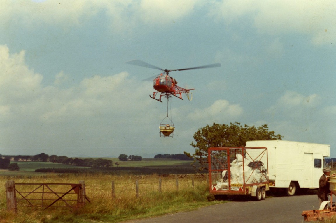 Aerial Fertilising at top of Cloich Forest