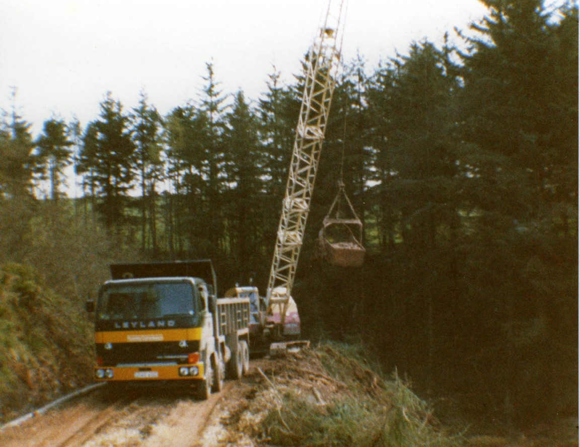 Road repairs at Dramlachs, Speyside 