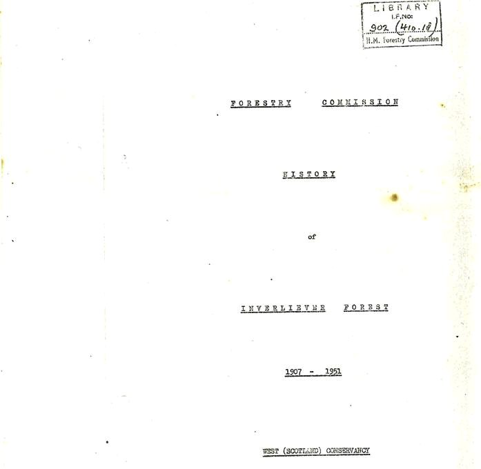 Inverliever Forest - John Boyd Survey 1915