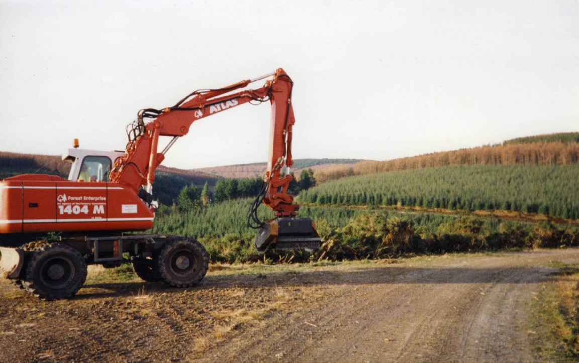 Drum flail on Atlas in Drumtochty Forest