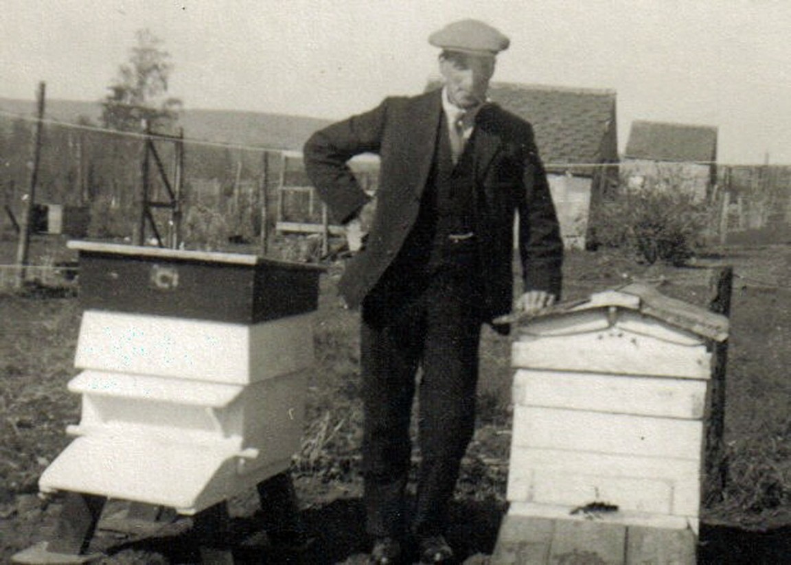 William Douglas with beehives - Is this Ferness?