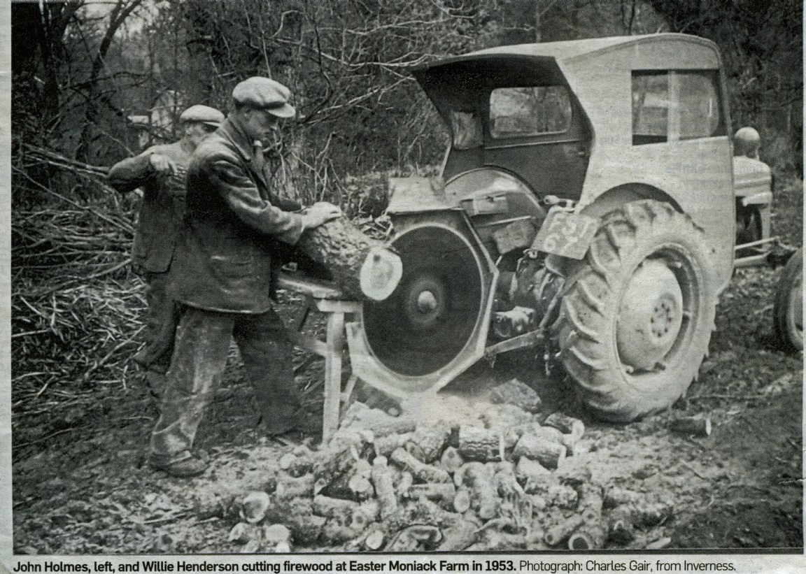 Cutting Firewood at Easter Moniack Farm