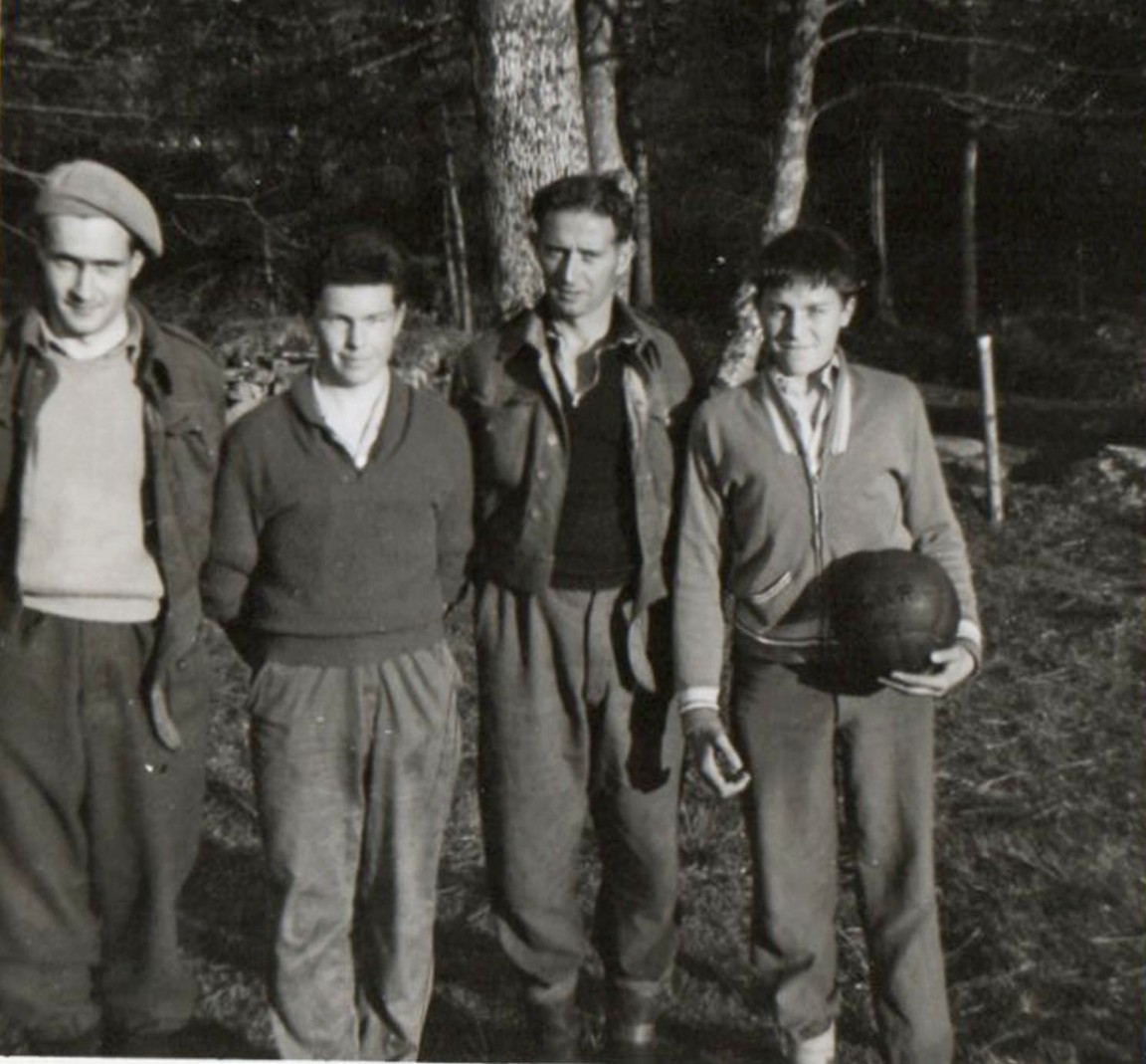 Knapdale Forest Workers and village children c.1960