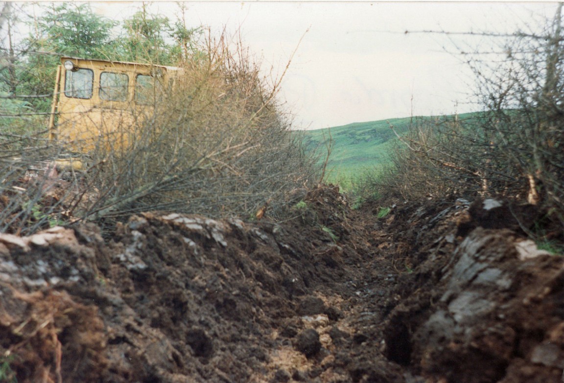 Burnt Forest ploughing near Rothbury, Northumberland