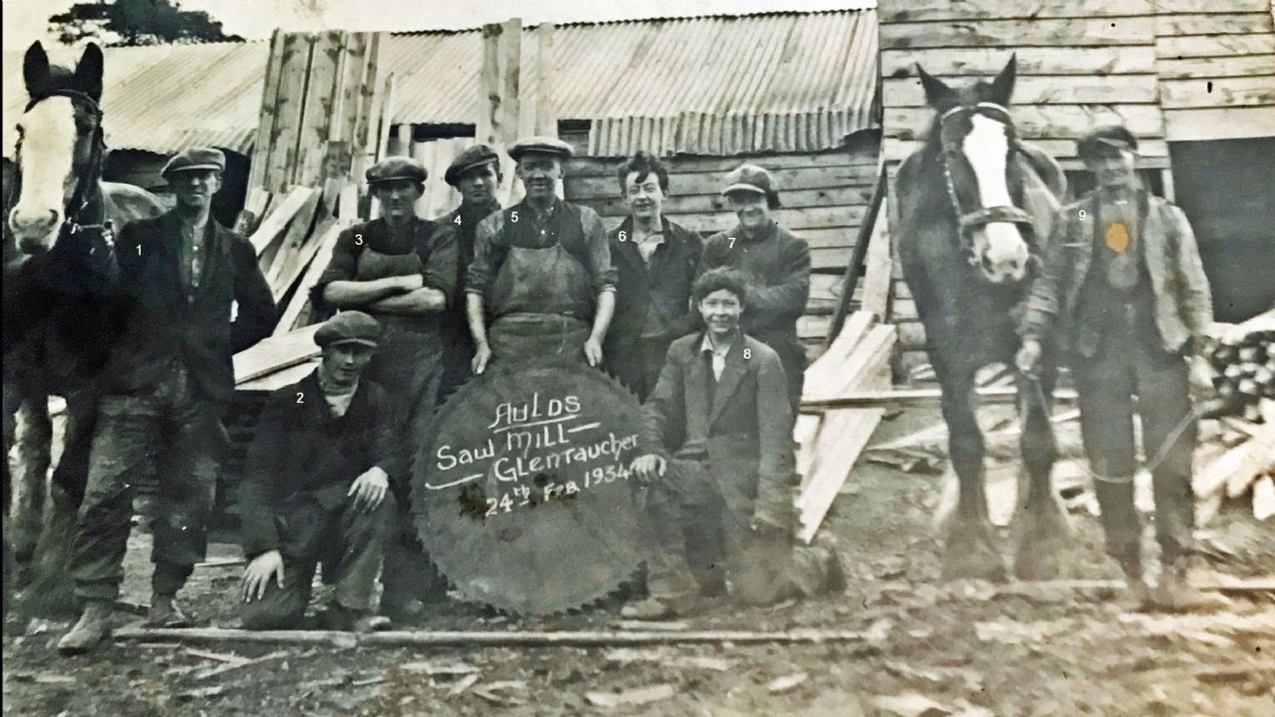 Auld�s Sawmill Team set up in Glentaucher, Morayshire